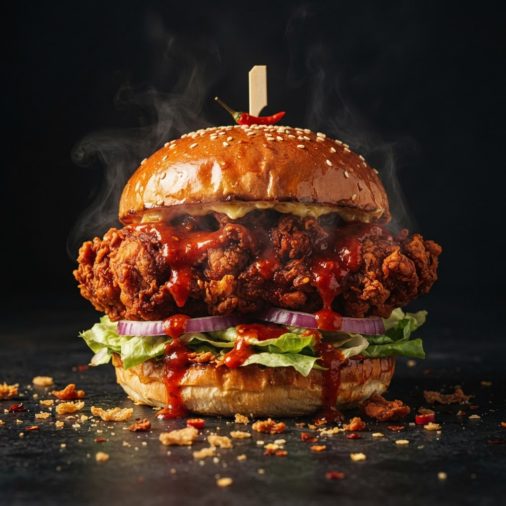 HotChillz spicy crispy chicken burger
